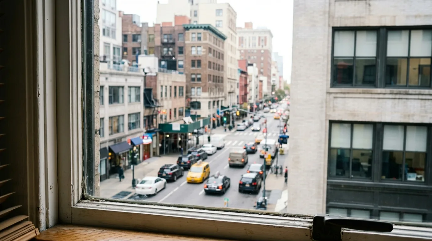 Streifenfrei gereinigtes Fenster