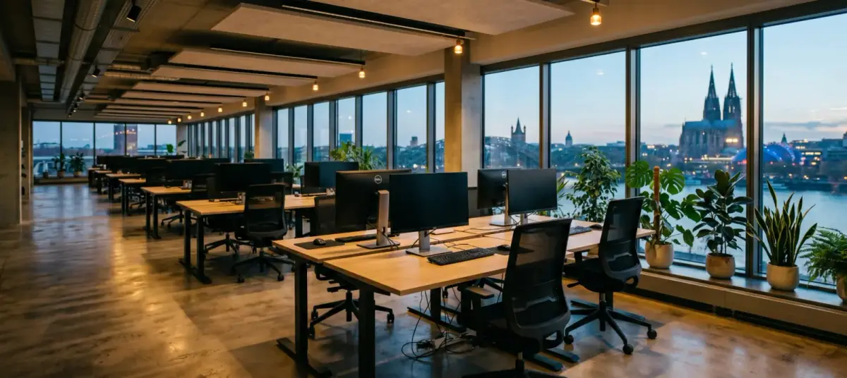 Modernes Büro nach professioneller Unterhaltsreinigung durch My Clean Center in Köln
